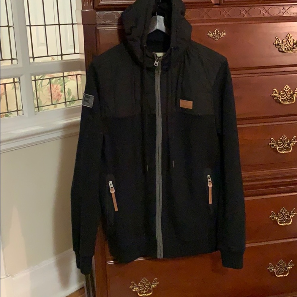 Medium black jacket , for men worn twice